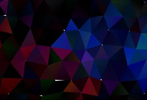 Dark Blue, Red vector low poly texture. Stock Illustration