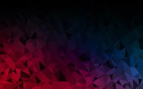 Dark Blue, Red vector low poly cover. Illustrazione stock