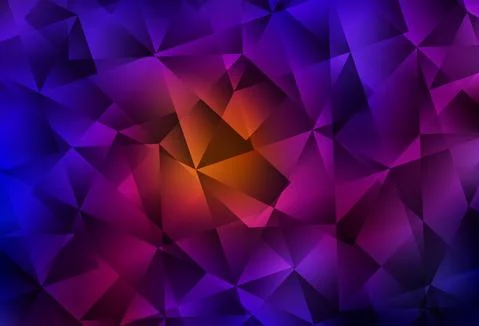 Dark Blue, Red vector low poly background. Stock Illustration