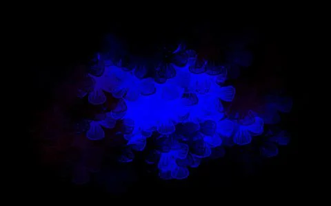 Dark Blue, Red vector natural pattern with trees, branches. Illustrazione stock