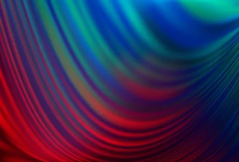 Dark Blue, Red vector pattern with curved circles. Stockillustratie