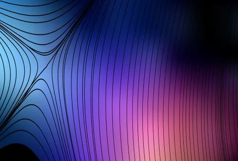 Dark Blue, Red vector pattern with wry lines. Illustrazione stock