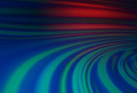 Dark Blue, Red vector pattern with curved circles. イラスト素材