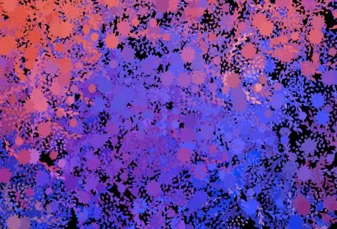 Dark Blue, Red vector pattern with random forms. Stock Illustration