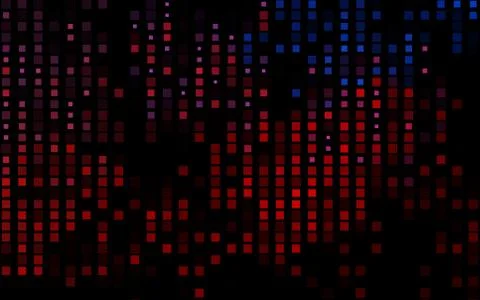 Dark Blue, Red vector pattern in square style. Stock Illustration