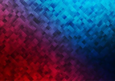 Dark Blue, Red vector pattern in square style. Stock Illustration