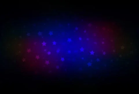 Dark Blue, Red vector pattern with christmas snowflakes, stars. 库存插图