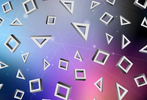 Dark Blue, Red vector pattern in square style. イラスト素材