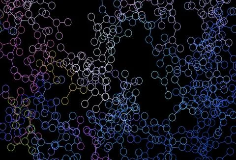 Dark Blue, Red vector pattern with artificial intelligence network. Stock Illustration
