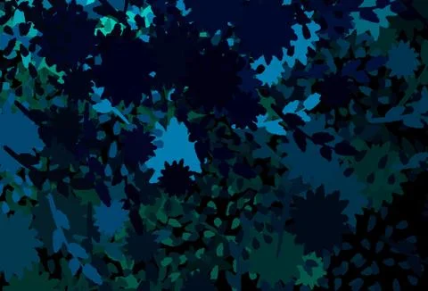 Dark Blue, Red vector pattern with random forms. 스톡 일러스트