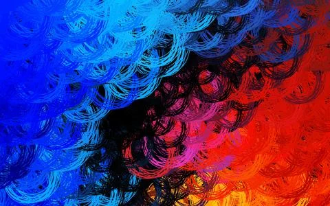 Dark Blue, Red vector pattern with curved lines. 스톡 일러스트