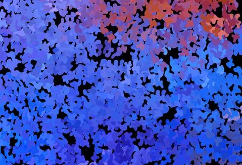 Dark Blue, Red vector pattern with random forms. 스톡 일러스트