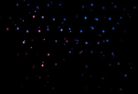 Dark Blue, Red vector pattern in polygonal style with circles. Stock Illustration