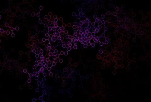 Dark Blue, Red vector pattern with artificial intelligence network. 스톡 일러스트