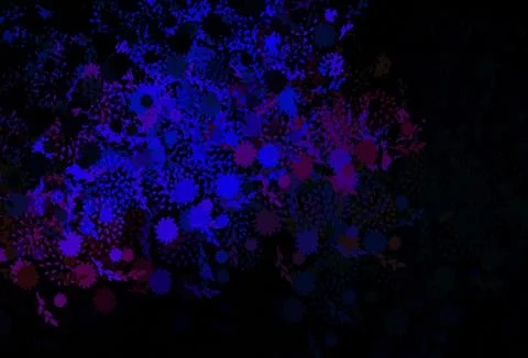 Dark Blue, Red vector pattern with random forms. 库存插图