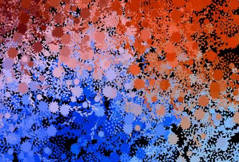 Dark Blue, Red vector pattern with random forms. Illustrazione stock