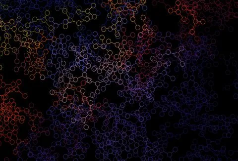 Dark Blue, Red vector pattern with artificial intelligence network. Illustrazione stock