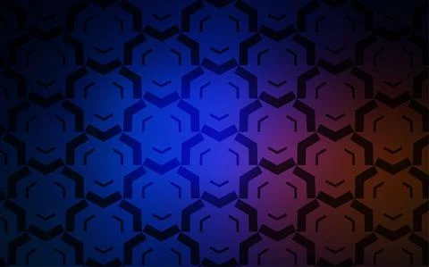 Dark Blue, Red vector pattern with wry lines. Colorful geometric sample with  イラスト素材