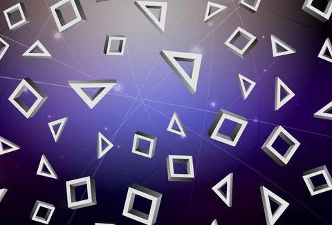 Dark Blue, Red vector pattern in square style. Illustrazione stock