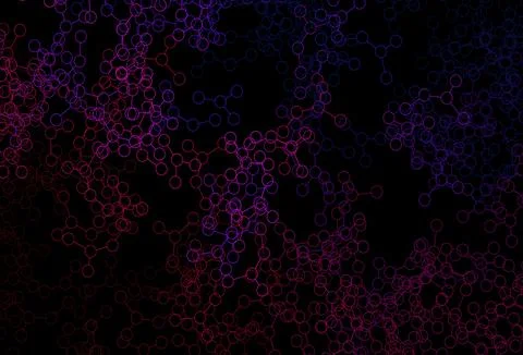 Dark Blue, Red vector pattern with artificial intelligence network. Illustrazione stock