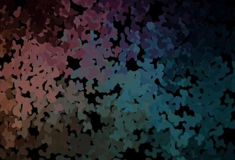 Dark Blue, Red vector pattern with random forms. Illustrazione stock