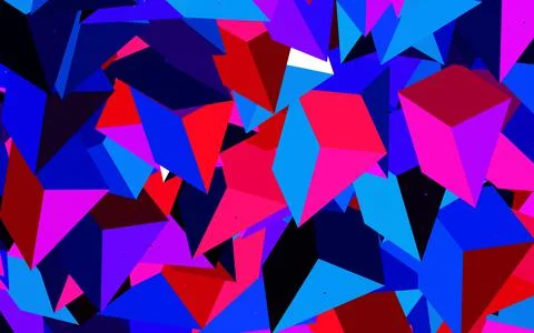 Dark Blue, Red vector pattern with polygonal style. Stock Illustration