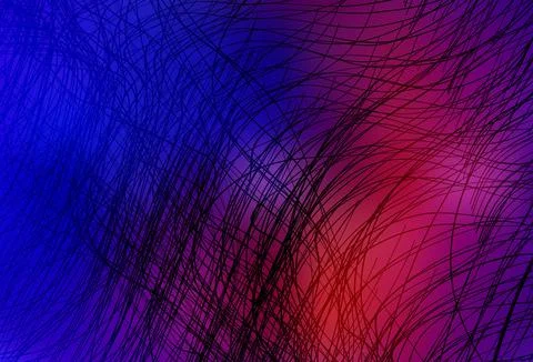 Dark Blue, Red vector pattern with wry lines. Stock Illustration
