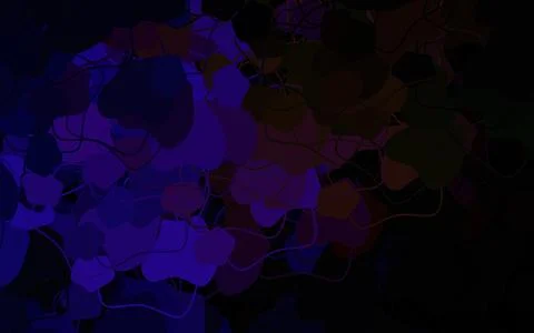 Dark Blue, Red vector pattern with random forms. Stock Illustration