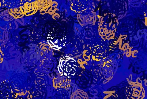 Dark Blue, Red vector pattern with random forms. Stock Illustration