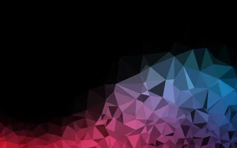 Dark Blue, Red vector polygon abstract layout. Stock Illustration
