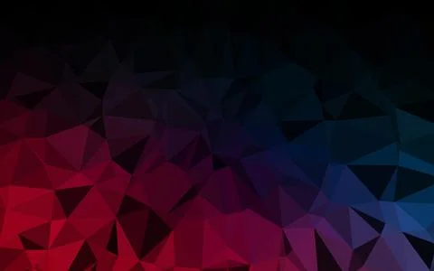 Dark Blue, Red vector polygon abstract backdrop. Illustrazione stock
