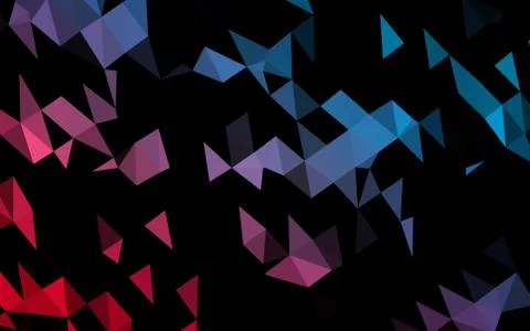 Dark Blue, Red vector polygonal pattern. Stock Illustration