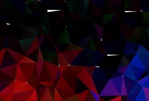 Dark Blue, Red vector polygonal background. 스톡 일러스트
