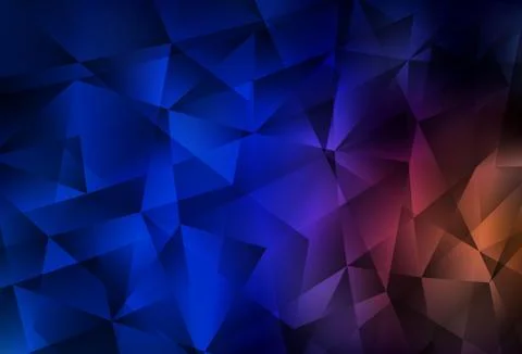 Dark Blue, Red vector shining triangular layout. Stock Illustration