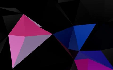 Dark Blue, Red vector shining triangular pattern. Stock Illustration