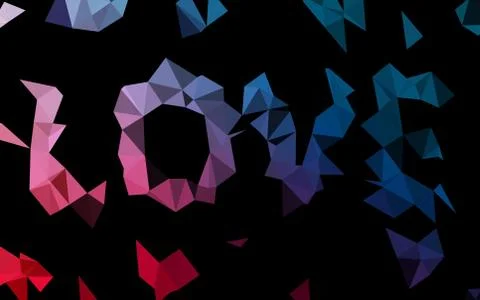 Dark Blue, Red vector shining triangular pattern. Stockillustratie