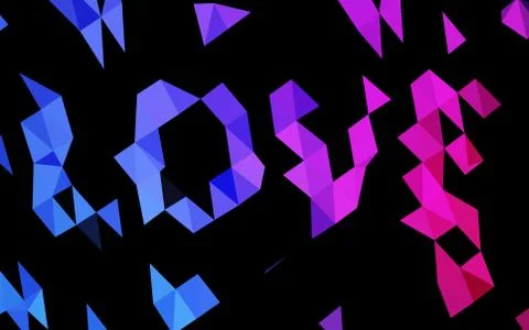 Dark Blue, Red vector shining triangular background. Illustrazione stock