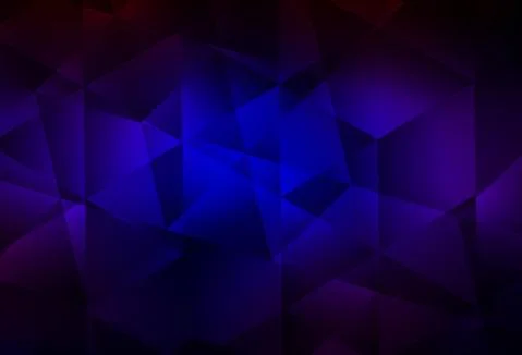 Dark Blue, Red vector shining triangular background. Stockillustratie