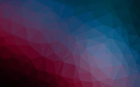 Dark Blue, Red vector shining triangular template. Stock Illustration