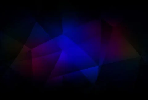Dark Blue, Red vector shining triangular background. 스톡 일러스트