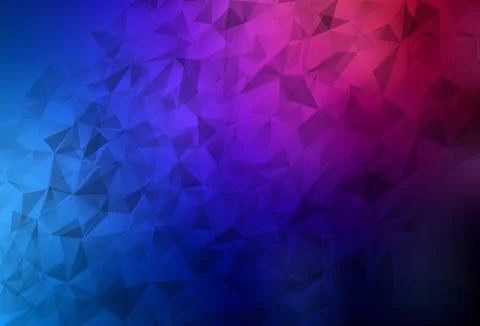 Dark Blue, Red vector shining triangular layout. Illustrazione stock
