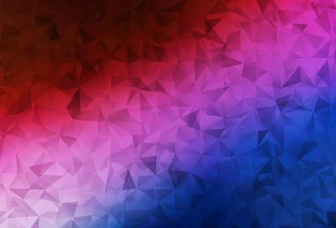 Dark Blue, Red vector shining triangular background. Stock Illustration