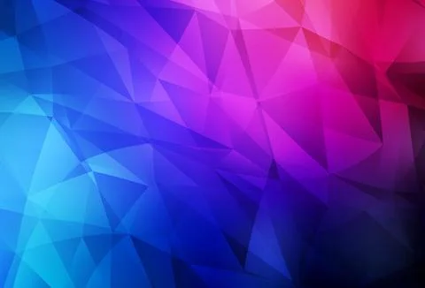 Dark Blue, Red vector shining triangular background. Illustrazione stock