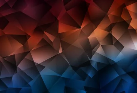 Dark Blue, Red vector shining triangular background. Stock Illustration
