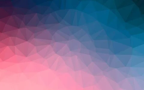 Dark Blue, Red vector shining triangular background. Stockillustratie