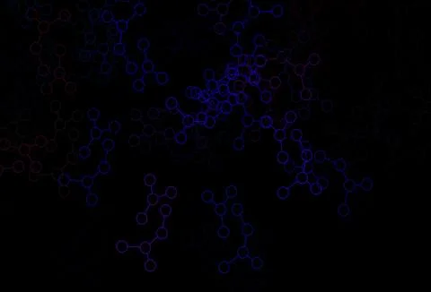 Dark Blue, Red vector template with artificial intelligence structure. Stockillustratie