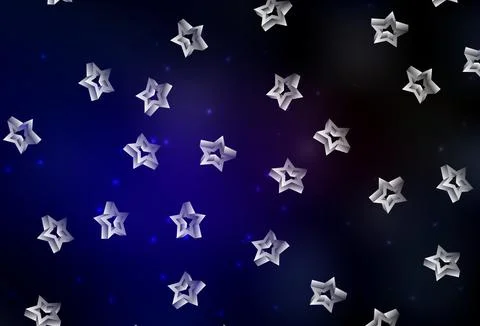 Dark Blue, Red vector template with sky stars. Stock Illustration