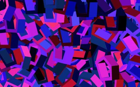 Dark Blue, Red vector template in hexagonal style. Stock Illustration