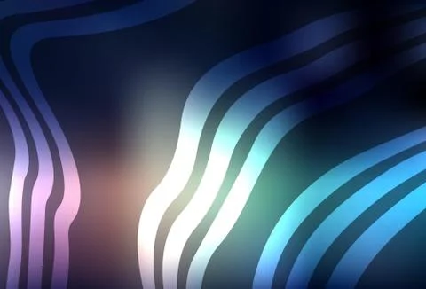 Dark Blue, Red vector texture with curved lines. Stock Illustration