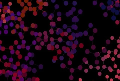 Dark Blue, Red vector texture with artificial intelligence concept. 스톡 일러스트